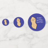 Pinda verjaardagsfeest Kinder Schattigee noot Cart Confetti (Voorkanten)