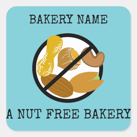 Pindaboom Nut Gratis Bakkerij Label Aangepaste Kle (Voorkant)