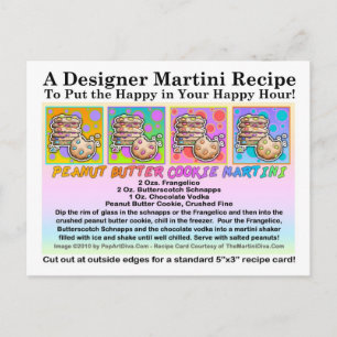 Pindakaas Cookie Martini Recept Kaart Briefkaart