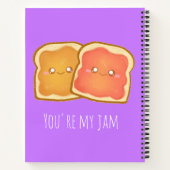 Pindakaas en aardbei gelei toast notitieboek (Achterkant)
