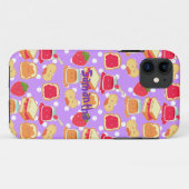 Pindakaas en aardbeiengelei Case-Mate iPhone case (Achterkant (horizontaal))
