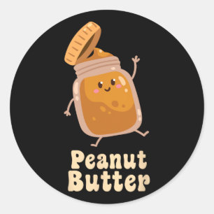Pindakaas en gelei bijpassende paar Halloween Ronde Sticker