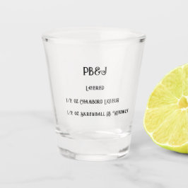 Pindakaas en gelei nieuwheid shot glas