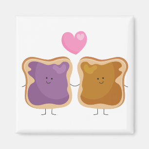 Pindakaas en Jelly Love Magnet Magneet