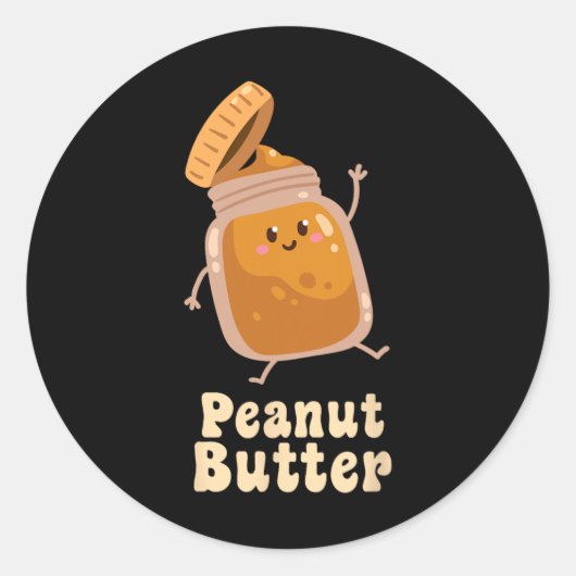 Pindakaas en Jelly Matching Paar Halloween Ronde Sticker (Voorkant)