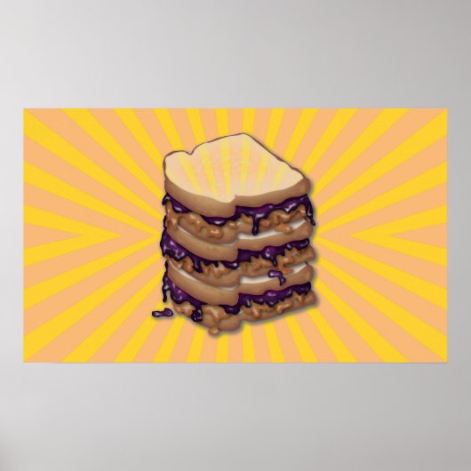 Pindakaas en Jelly Sandwiches Poster (Voorkant)