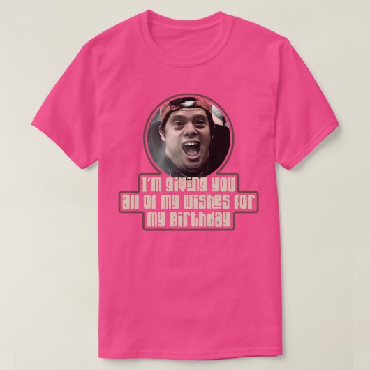 Pindakaas Falcon Verjaardagswensen T-shirt (Design voorkant)