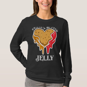 pindakaas gelei paar bijpassende boter sandwich t-shirt