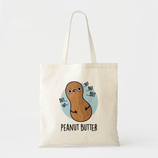 Pindakaas grappige noot woordspeling tote bag (Voorkant)