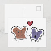 Pindakaas & Jam koppel Briefkaart (Voorkant / Achterkant)