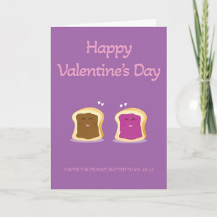 Pindakaas & Jam Valentijnsdagkaart Kaart