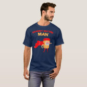 Pindakaas Man Funny Superhero T-shirt (Voorkant volledig)