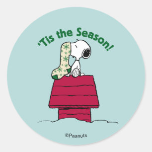 Pindakaas   'Tis het Seizoen! Ronde Sticker