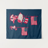 pinda's | American Summer Old Glory Wandkleed (Voorkant (horizontaal))