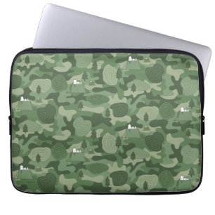 pinda's   Camouflage in Snoopy & Woodstock Laptop Sleeve