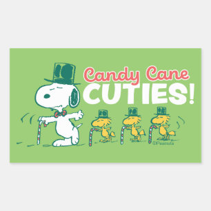 pinda's Candy Cane Cuties Rechthoekige Sticker
