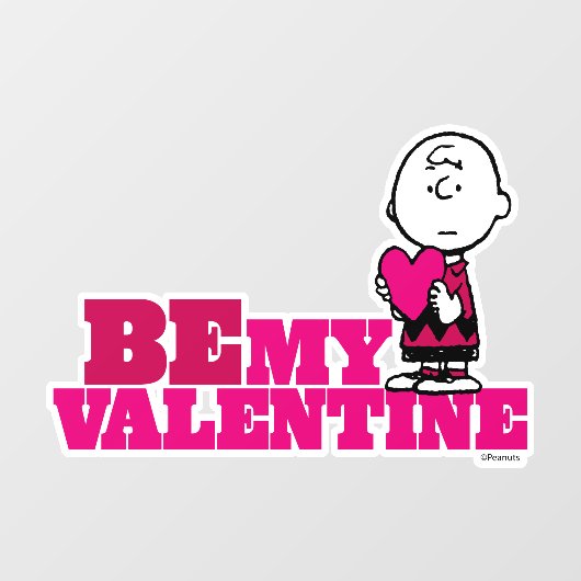 pinda's | Charlie Brown be My Valentijn Raamsticker (Vel)