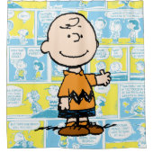 pinda's | Charlie Brown Comic Pattern Douchegordijn (Voorkant)
