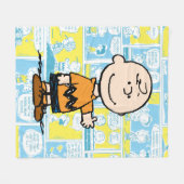 pinda's | Charlie Brown Comic Pattern Fleece Deken (Voorkant (Horizontaal))
