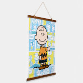 pinda's | Charlie Brown Comic Pattern Hangend Wandkleed (Gebogen)