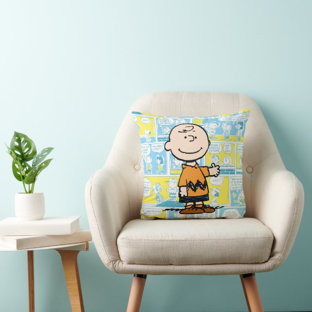 pinda's | Charlie Brown Comic Pattern Kussen (Stoel)