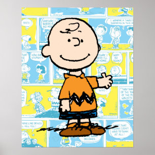 pinda's   Charlie Brown Comic Pattern Poster