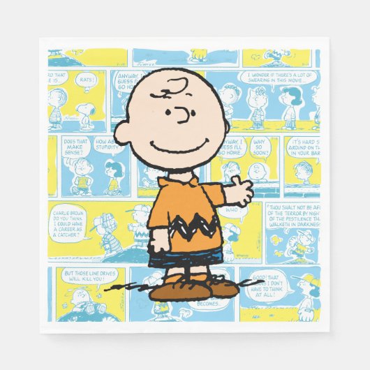 pinda's | Charlie Brown Comic Pattern Servet (Voorkant)