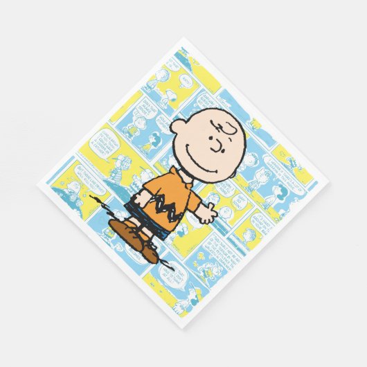 pinda's | Charlie Brown Comic Pattern Servet (Hoek)