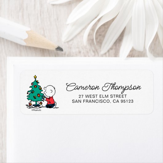 pinda's | Charlie Brown-kerstlampjes Etiket (Insitu)