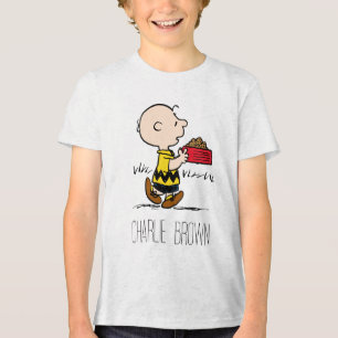 pinda's   Charlie Brown met Snoopy's Dish Tri-Blend Shirt