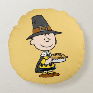 pinda's   Charlie Brown Pilgrim Rond Kussen