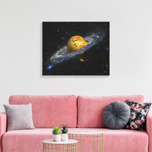 pinda's | Charlie Brown ruimed uit Canvas Afdruk (Insitu (Woonkamer))