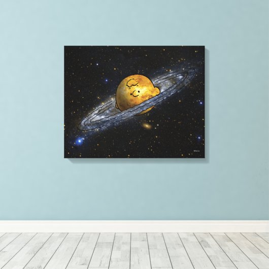 pinda's | Charlie Brown ruimed uit Canvas Afdruk (Insitu (Houten vloer))