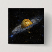 pinda's | Charlie Brown ruimed uit Vierkante Button 5,1 Cm (Voorkant)