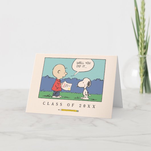 Pinda's Charlie Brown Snoopy Nou je hebt het gedaa Kaart (Voorkant)
