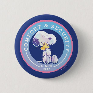 pinda's   Comfort & Beveiligingsbadge blauw Ronde Button 5,7 Cm