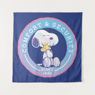 pinda's Comfort & Beveiligingsbadge blauw Wandkleed