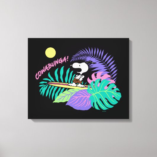 pinda's | Cowabunga Snoopy Canvas Afdruk (Voorkant)