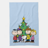 pinda's | De gang rond de kerstboom Theedoek (Verticaal)