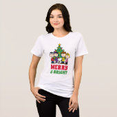 pinda's | De gang rond de kerstboom Tri-Blend Shirt (Voorkant volledig)