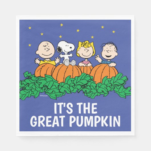 pinda's | De grote pompoen Servet (Voorkant)