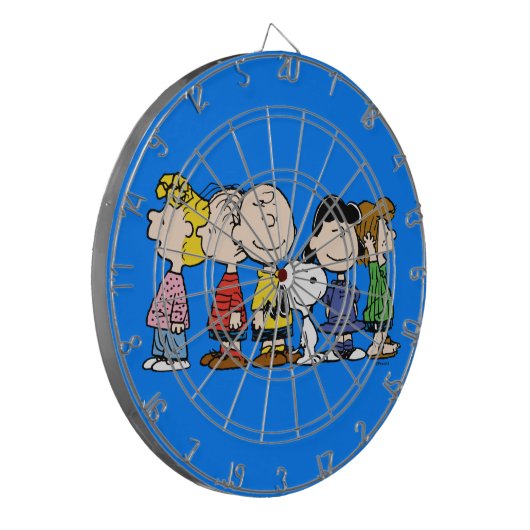 pinda's | De pinda's gang samen Dartbord (Voorkant Links)