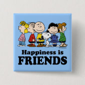 pinda's | De pinda's gang samen Vierkante Button 5,1 Cm (Voorkant)