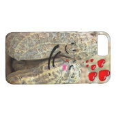 pinda's die met rood hart knuffelen Case-Mate iPhone case (Achterkant (Horizontaal))