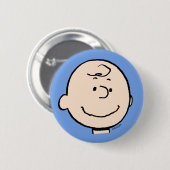 pinda's | Een Charlie Brown Smile Ronde Button 5,7 Cm (Voorkant /achterkant)