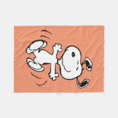 pinda's | Een Snoopy Happy Dance Fleece Deken (Voorkant (Horizontaal))