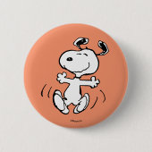 pinda's | Een Snoopy Happy Dance Ronde Button 5,7 Cm (Voorkant)