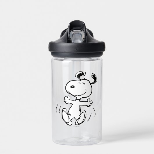 pinda's | Een Snoopy Happy Dance Waterfles (Voorkant)