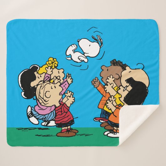 pinda's | Friends Fun Sherpa Deken (Voorkant (horizontaal))