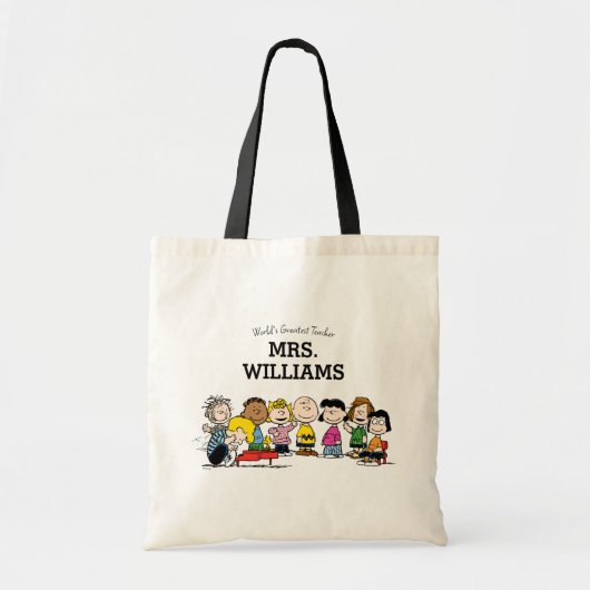 pinda's | Gang Greatest Teacher Personalized Tote Bag (Voorkant)